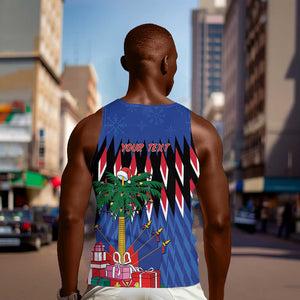 Haiti Afro Christmas Personalized Men Tank Top Festive Vibes