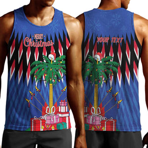 Haiti Afro Christmas Personalized Men Tank Top Festive Vibes