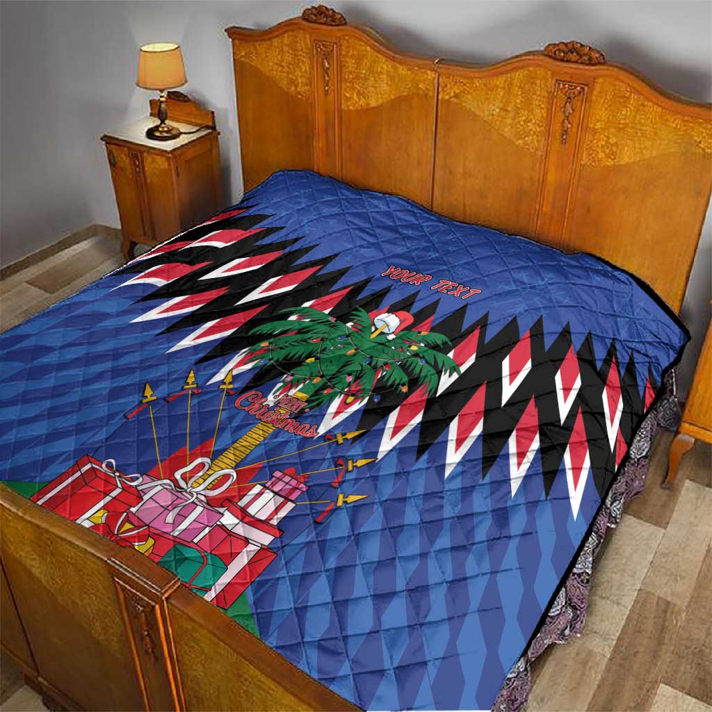 Haiti Afro Christmas Personalized Quilt Festive Vibes
