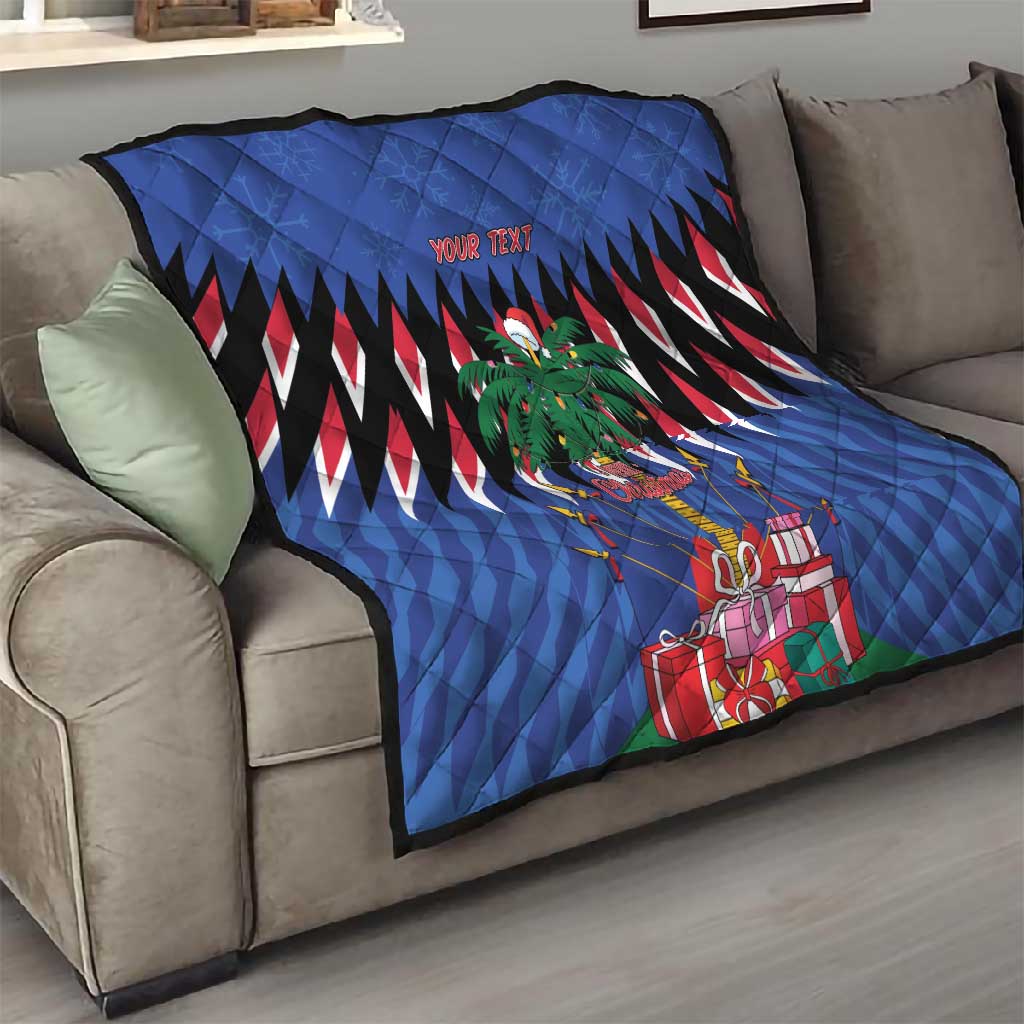 Haiti Afro Christmas Personalized Quilt Festive Vibes