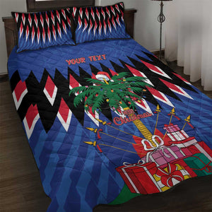 Haiti Afro Christmas Personalized Quilt Bed Set Festive Vibes