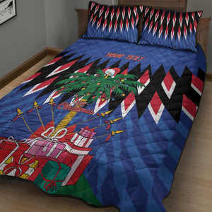 Haiti Afro Christmas Personalized Quilt Bed Set Festive Vibes