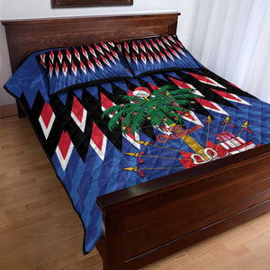 Haiti Afro Christmas Personalized Quilt Bed Set Festive Vibes