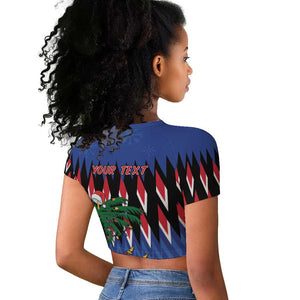 Haiti Afro Christmas Personalized Raglan Cropped T shirt Festive Vibes