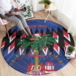 Haiti Afro Christmas Personalized Round Carpet Festive Vibes