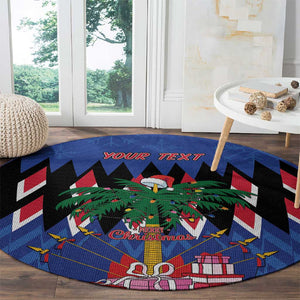 Haiti Afro Christmas Personalized Round Carpet Festive Vibes