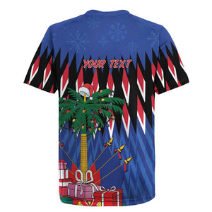 Haiti Afro Christmas Personalized Rugby Jersey Festive Vibes