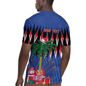 Haiti Afro Christmas Personalized Rugby Jersey Festive Vibes