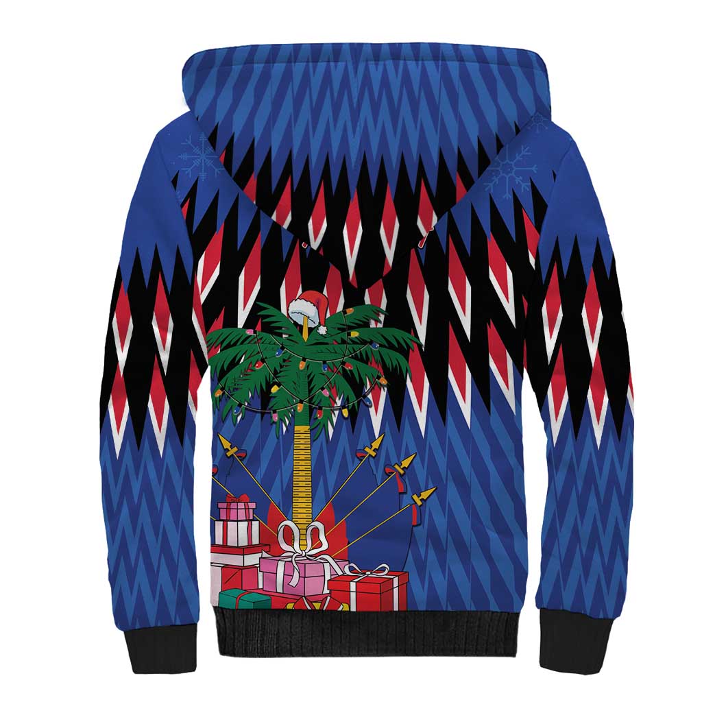 Haiti Afro Christmas Personalized Sherpa Hoodie Festive Vibes