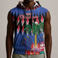 Haiti Afro Christmas Personalized Sleeveless Hoodie Festive Vibes - African Pride