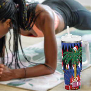 Haiti Afro Christmas Tumbler With Handle Festive Vibes