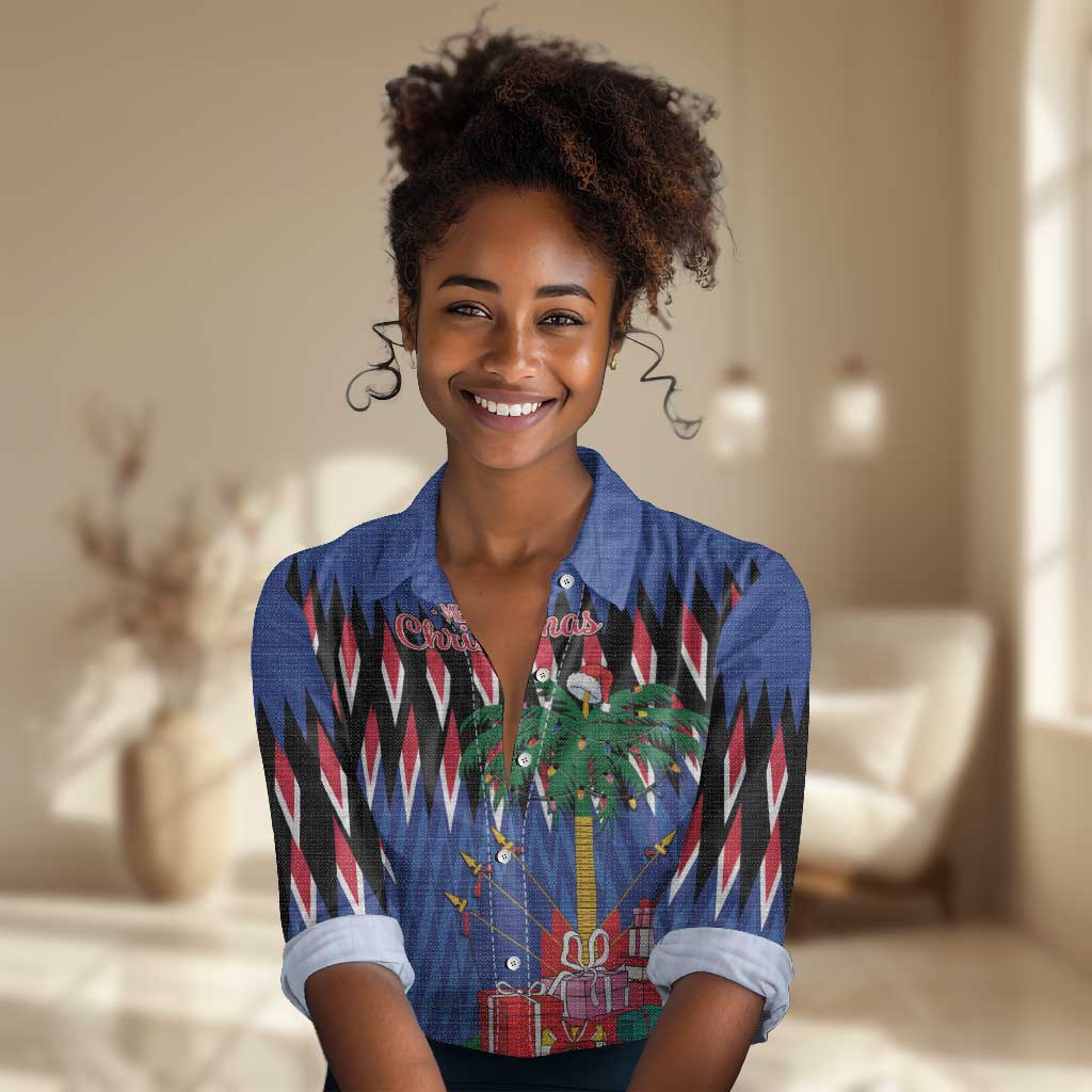 Haiti Afro Christmas Personalized Women Casual Shirt Festive Vibes LT7