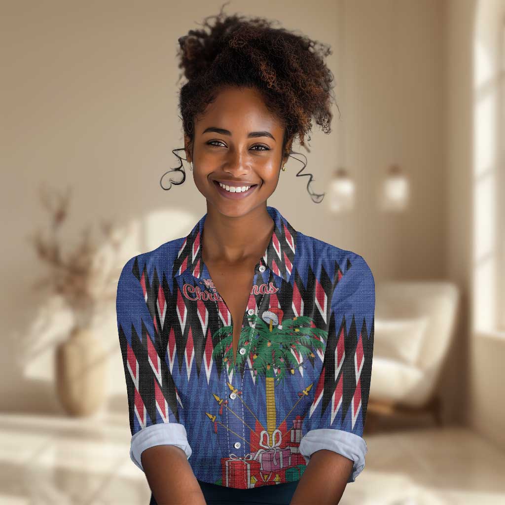 Haiti Afro Christmas Personalized Women Casual Shirt Festive Vibes