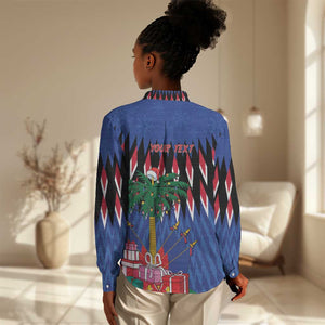 Haiti Afro Christmas Personalized Women Casual Shirt Festive Vibes