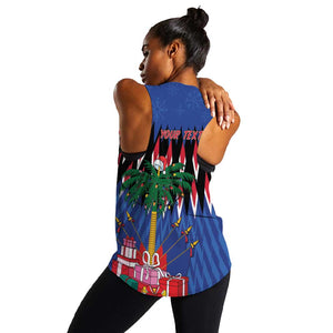 Haiti Afro Christmas Personalized Women Racerback Tank Festive Vibes