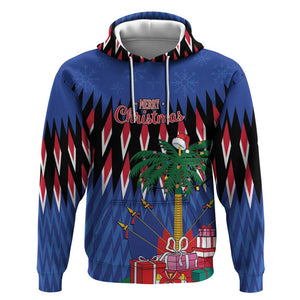 Haiti Afro Christmas Personalized Zip Hoodie Festive Vibes