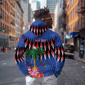 Haiti Afro Christmas Personalized Zip Hoodie Festive Vibes