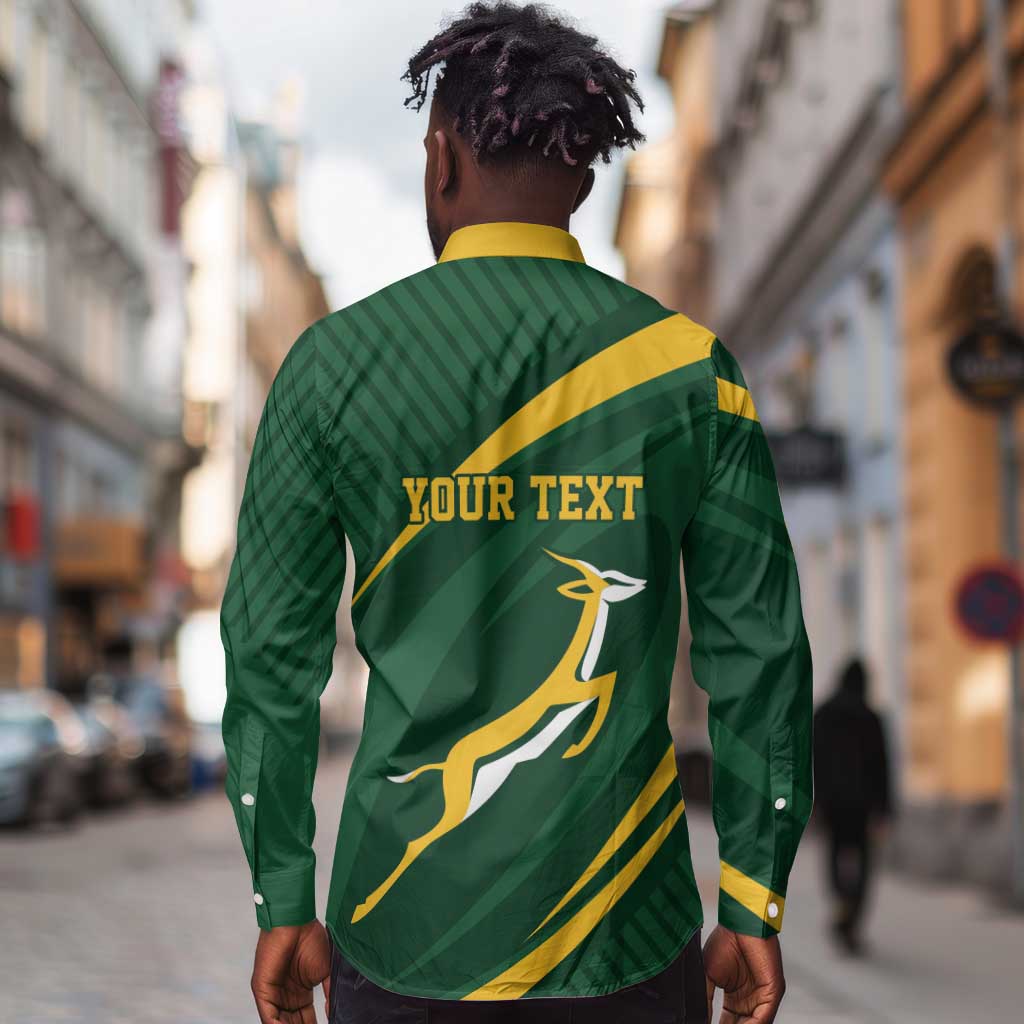 Personalized South Africa Bokke Long Sleeve Button Shirt Minimalism Style