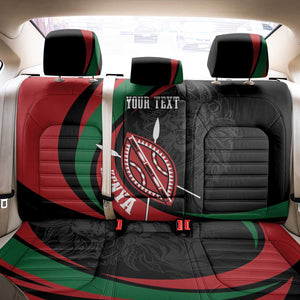 Kenya Personalized Back Car Seat Cover Mashujaa Day Lion Warrior