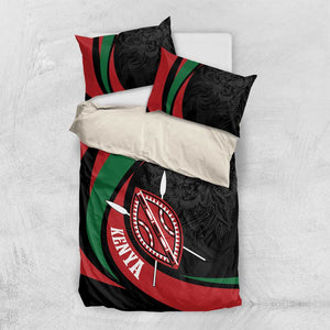 Kenya Personalized Bedding Set Mashujaa Day Lion Warrior