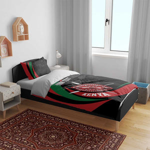 Kenya Personalized Bedding Set Mashujaa Day Lion Warrior