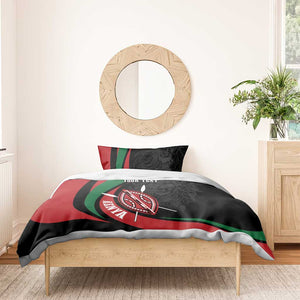 Kenya Personalized Bedding Set Mashujaa Day Lion Warrior