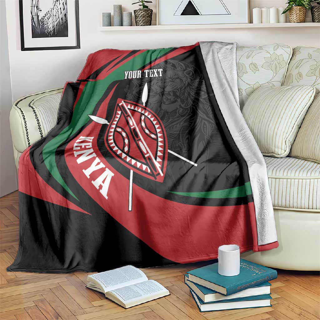 Kenya Personalized Blanket Mashujaa Day Lion Warrior