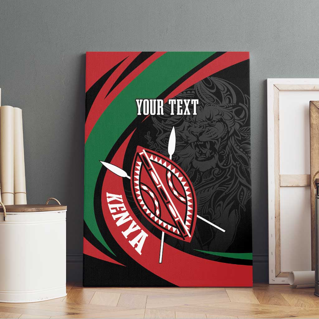 Kenya Personalized Canvas Wall Art Mashujaa Day Lion Warrior