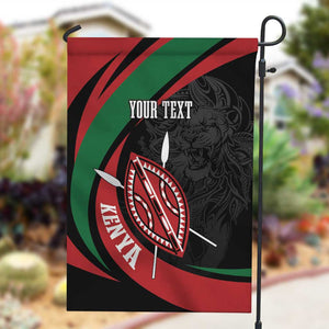 Kenya Personalized Garden Flag Mashujaa Day Lion Warrior