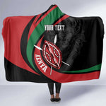 Kenya Personalized Hooded Blanket Mashujaa Day Lion Warrior