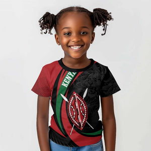 Kenya Personalized Kid T shirt Mashujaa Day Lion Warrior