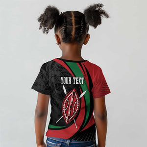 Kenya Personalized Kid T shirt Mashujaa Day Lion Warrior