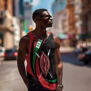 Kenya Personalized Men Tank Top Mashujaa Day Lion Warrior