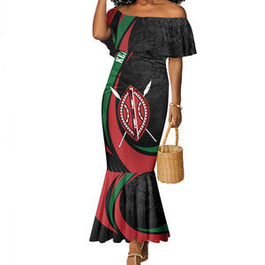 Kenya Personalized Mermaid Dress Mashujaa Day Lion Warrior