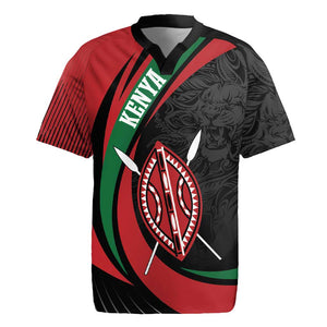 Kenya Personalized Rugby Jersey Mashujaa Day Lion Warrior