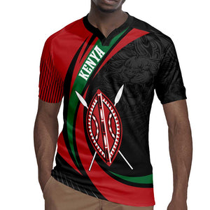 Kenya Personalized Rugby Jersey Mashujaa Day Lion Warrior