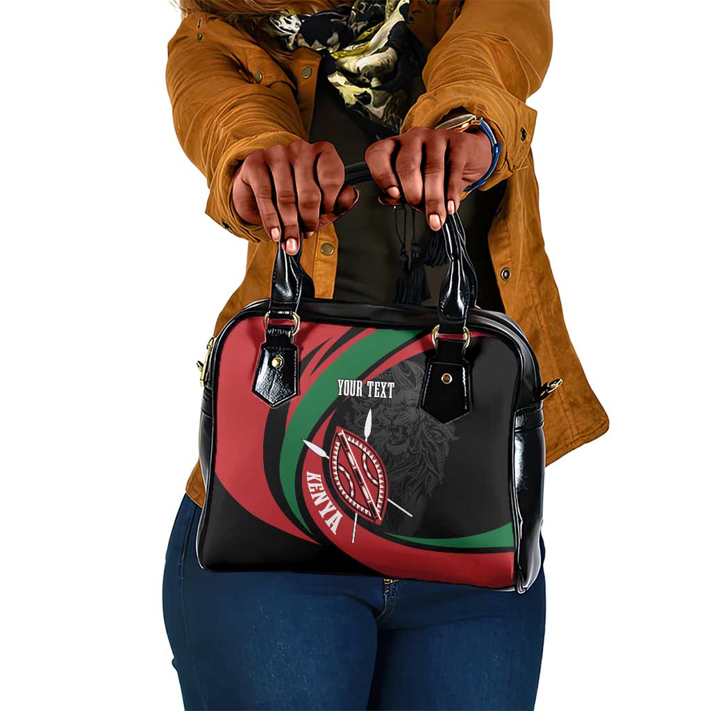 Kenya Personalized Shoulder Handbag Mashujaa Day Lion Warrior