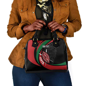 Kenya Personalized Shoulder Handbag Mashujaa Day Lion Warrior