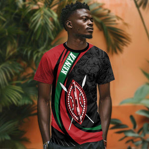 Kenya Personalized T shirt Mashujaa Day Lion Warrior