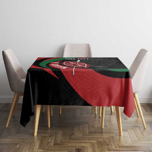 Kenya Personalized Tablecloth Mashujaa Day Lion Warrior