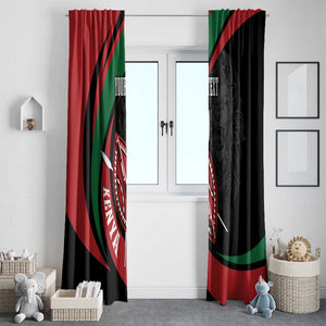 Kenya Personalized Window Curtain Mashujaa Day Lion Warrior