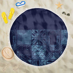 Yoruba Adire Eleko Patterns Beach Blanket Indigo Vintage
