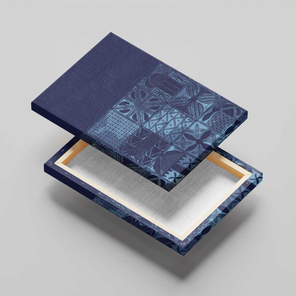 Yoruba Adire Eleko Patterns Canvas Wall Art Indigo Vintage