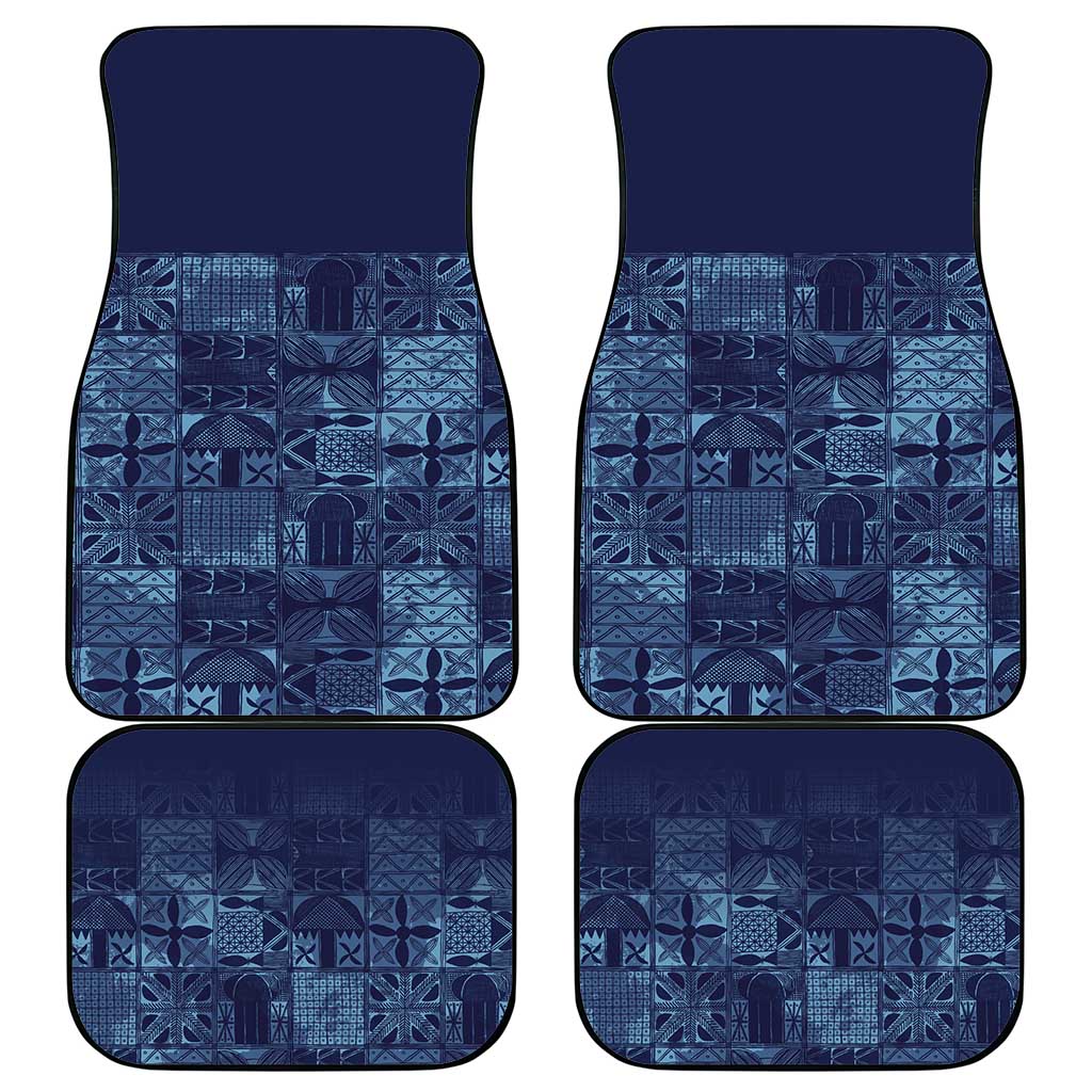 Yoruba Adire Eleko Patterns Car Mats Indigo Vintage