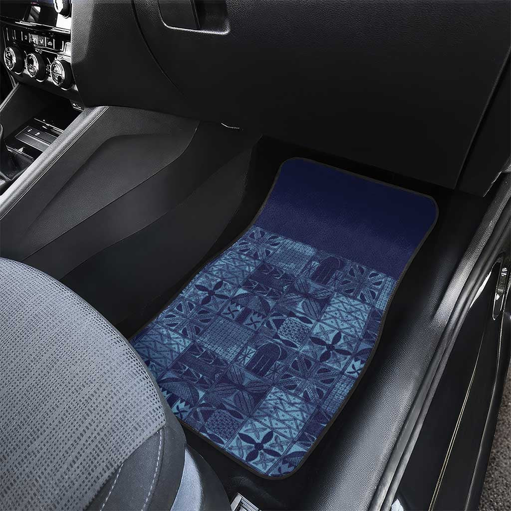 Yoruba Adire Eleko Patterns Car Mats Indigo Vintage