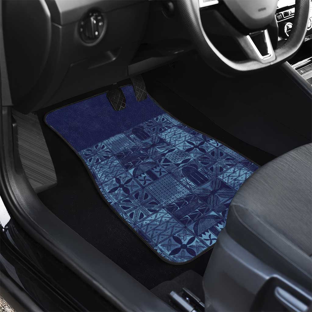 Yoruba Adire Eleko Patterns Car Mats Indigo Vintage