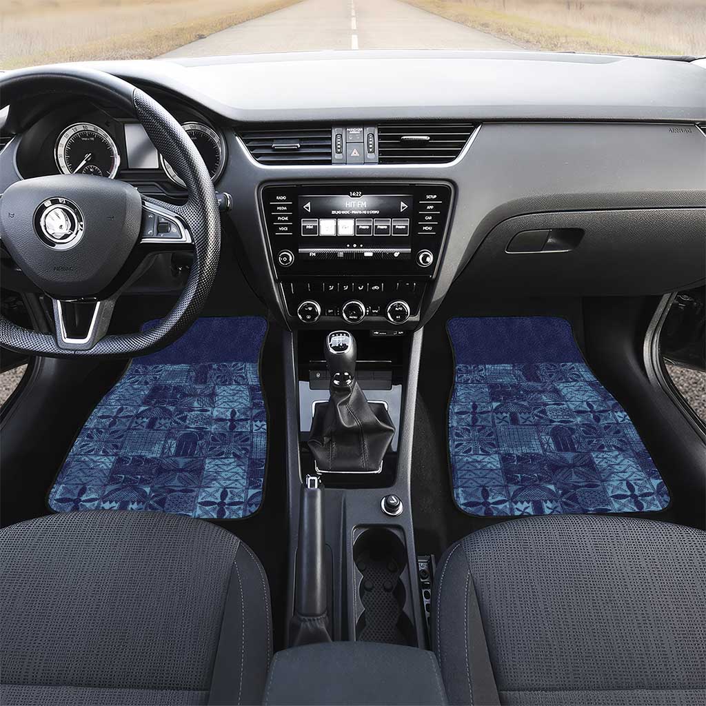Yoruba Adire Eleko Patterns Car Mats Indigo Vintage