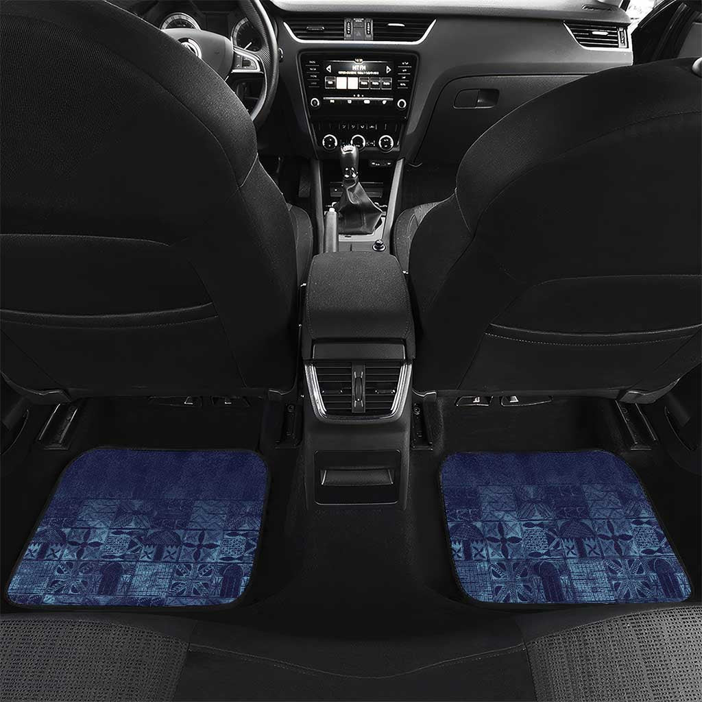 Yoruba Adire Eleko Patterns Car Mats Indigo Vintage