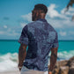 Yoruba Adire Eleko Patterns Hawaiian Shirt Indigo Vintage
