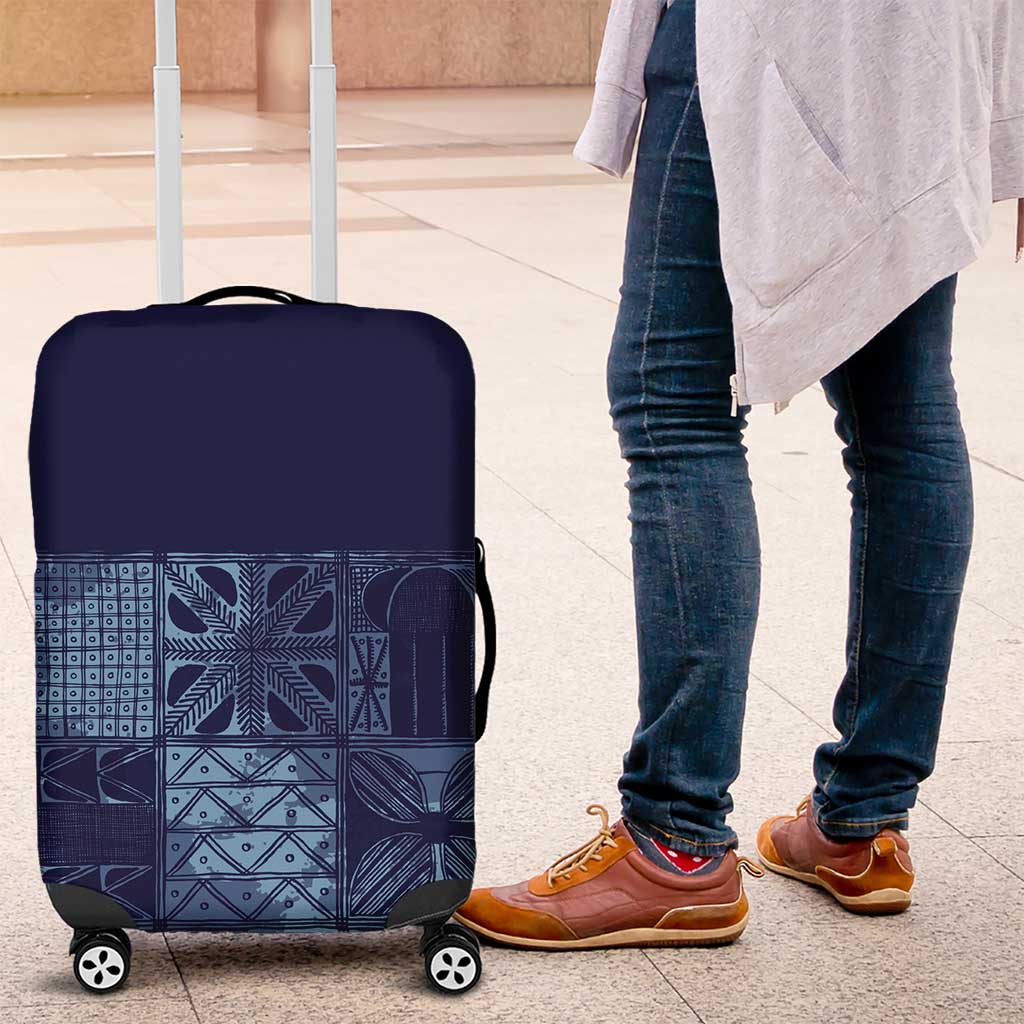 Yoruba Adire Eleko Patterns Luggage Cover Indigo Vintage
